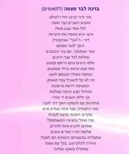 ברכה/דרשה לבר/בת מצווה - אסתי וינברג